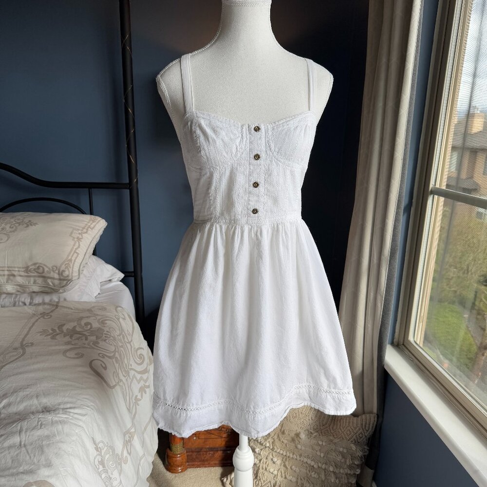100% Cotton White Prairie Dress